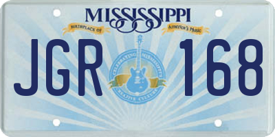 MS license plate JGR168