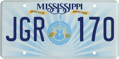MS license plate JGR170