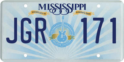 MS license plate JGR171