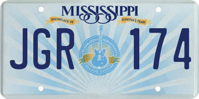 MS license plate JGR174