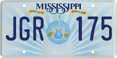 MS license plate JGR175