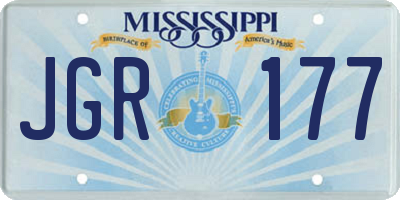 MS license plate JGR177