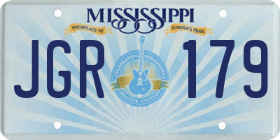 MS license plate JGR179