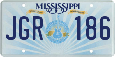 MS license plate JGR186