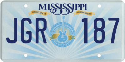 MS license plate JGR187