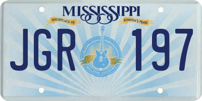 MS license plate JGR197