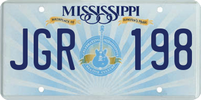 MS license plate JGR198