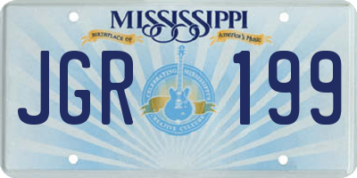 MS license plate JGR199
