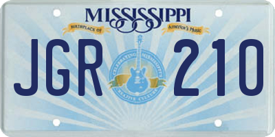 MS license plate JGR210