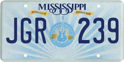MS license plate JGR239