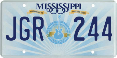 MS license plate JGR244