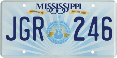 MS license plate JGR246