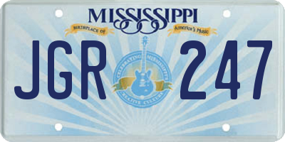 MS license plate JGR247