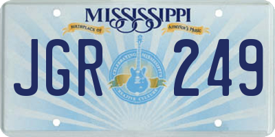 MS license plate JGR249