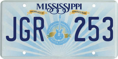MS license plate JGR253