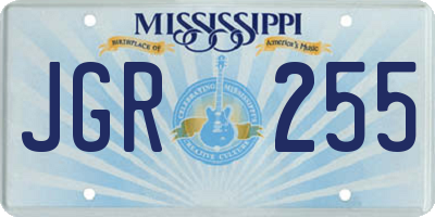 MS license plate JGR255