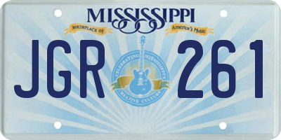 MS license plate JGR261
