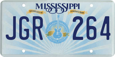 MS license plate JGR264