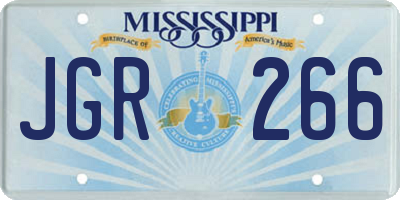 MS license plate JGR266