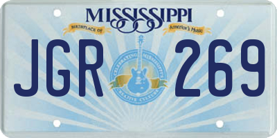 MS license plate JGR269