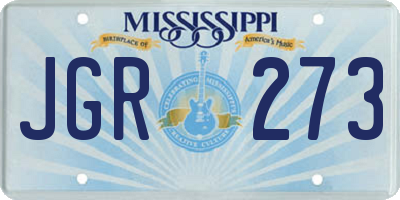 MS license plate JGR273