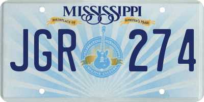 MS license plate JGR274