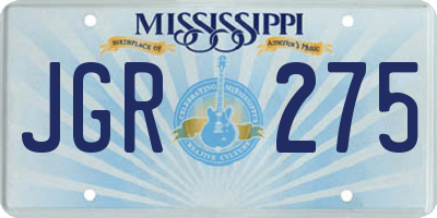 MS license plate JGR275