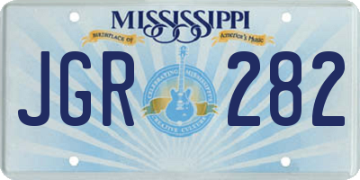 MS license plate JGR282