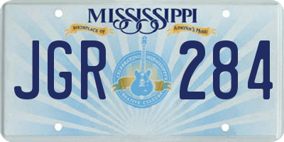 MS license plate JGR284