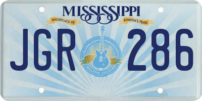 MS license plate JGR286