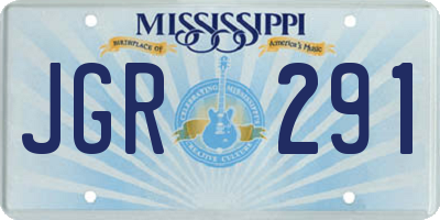 MS license plate JGR291