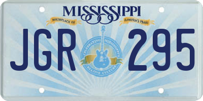 MS license plate JGR295