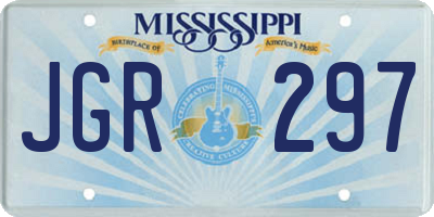 MS license plate JGR297