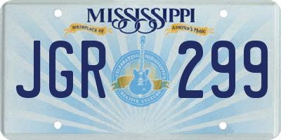 MS license plate JGR299