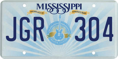 MS license plate JGR304