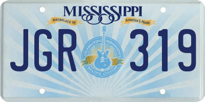 MS license plate JGR319