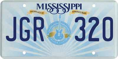 MS license plate JGR320