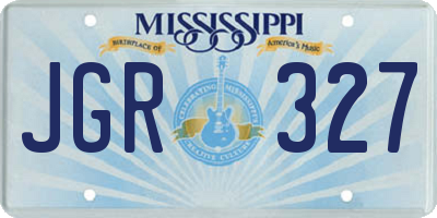 MS license plate JGR327