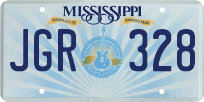 MS license plate JGR328