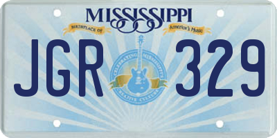 MS license plate JGR329