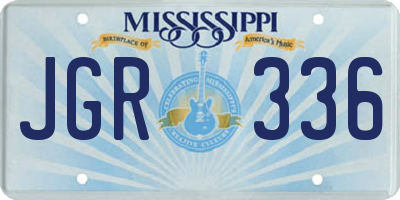 MS license plate JGR336