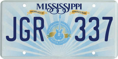 MS license plate JGR337