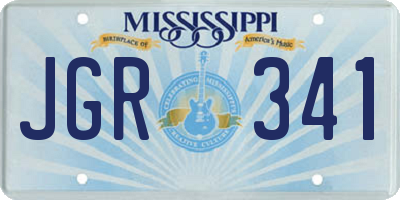 MS license plate JGR341
