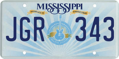 MS license plate JGR343