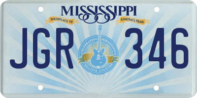 MS license plate JGR346