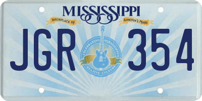 MS license plate JGR354