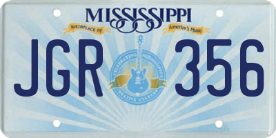 MS license plate JGR356