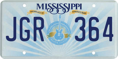 MS license plate JGR364