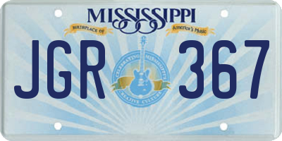 MS license plate JGR367