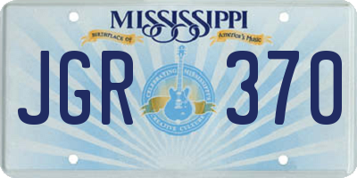 MS license plate JGR370